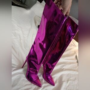 Alexandre Vauthier Metallic Pink Boots